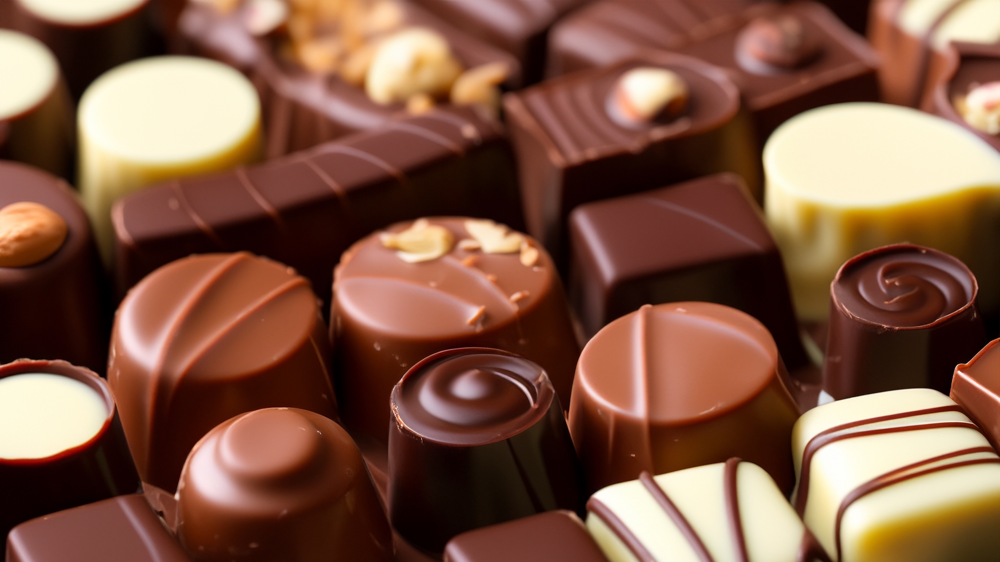 Assorted Gourmet Chocolates Close-Up Stylish Image With Depth of Field